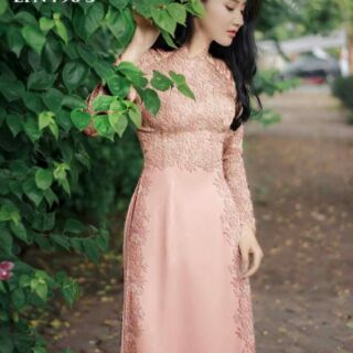 Vải áo dài giả ren