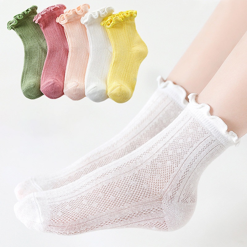 Vớ Công Chúa Phối Ren Lưới Siêu Mỏng Thoáng Khí Cho Bé Gái