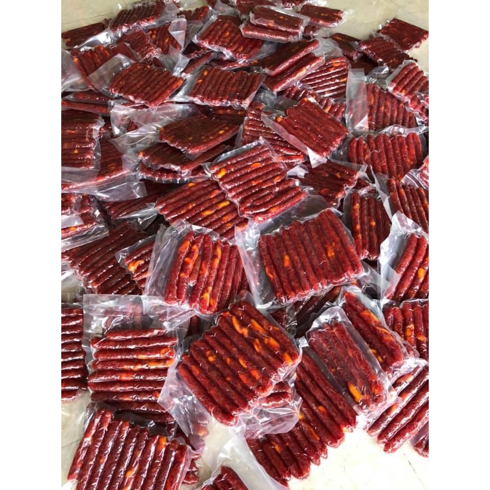 Lạp Xưởng Tôm Trứng Muối Túi 1Kg - Hút Chân Không