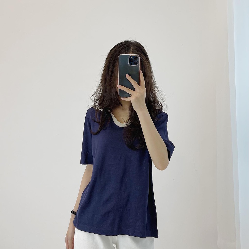 ( FREESHIP) Áo len cổ V polo Ulzzang