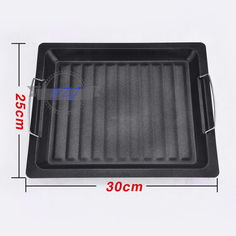 BBQ Chảo vuông dày chống dính với tay cầm dùng nướng ngoài trời /Party/ Grilled meat, platter