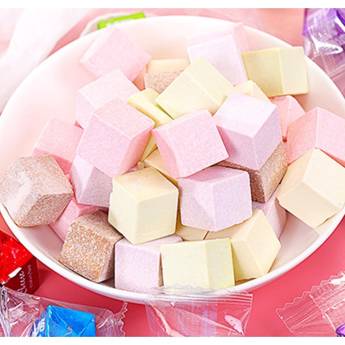 Kẹo cube sữa nén vị socola & dưa hấu Super Viviga HongKong 550g, sô cô la ăn vặt ngon rẻ Sài Gòn