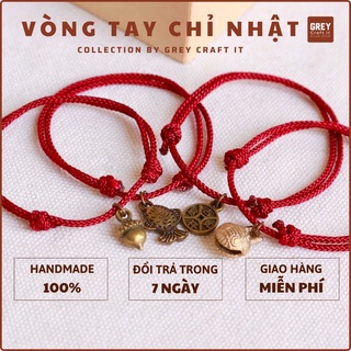 Vòng Tay An Lạc x Charm Đồng Đúc | Lục Lạc, Con Cá, Hạt Dẻ, Đồng Xu | Chỉ Nhật Bản siêu bền | Freeship & Order riêng