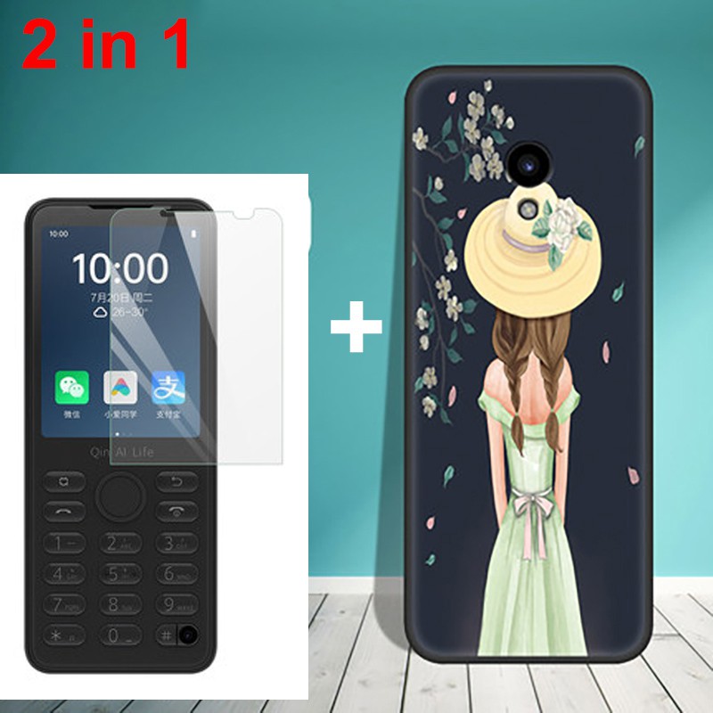 Ôp Điện Thoại tpu Mềm Kèm Kính Cường Lực 2 Trong 1 Cho xiaomi qin f21 pro f21pro f 21 pro Ốp