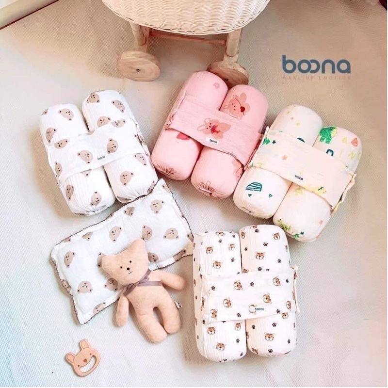 GỐI CHẶN BÔNG CÔ MUSLIN BOONA DÀNH CHO BÉ SƠ SINH