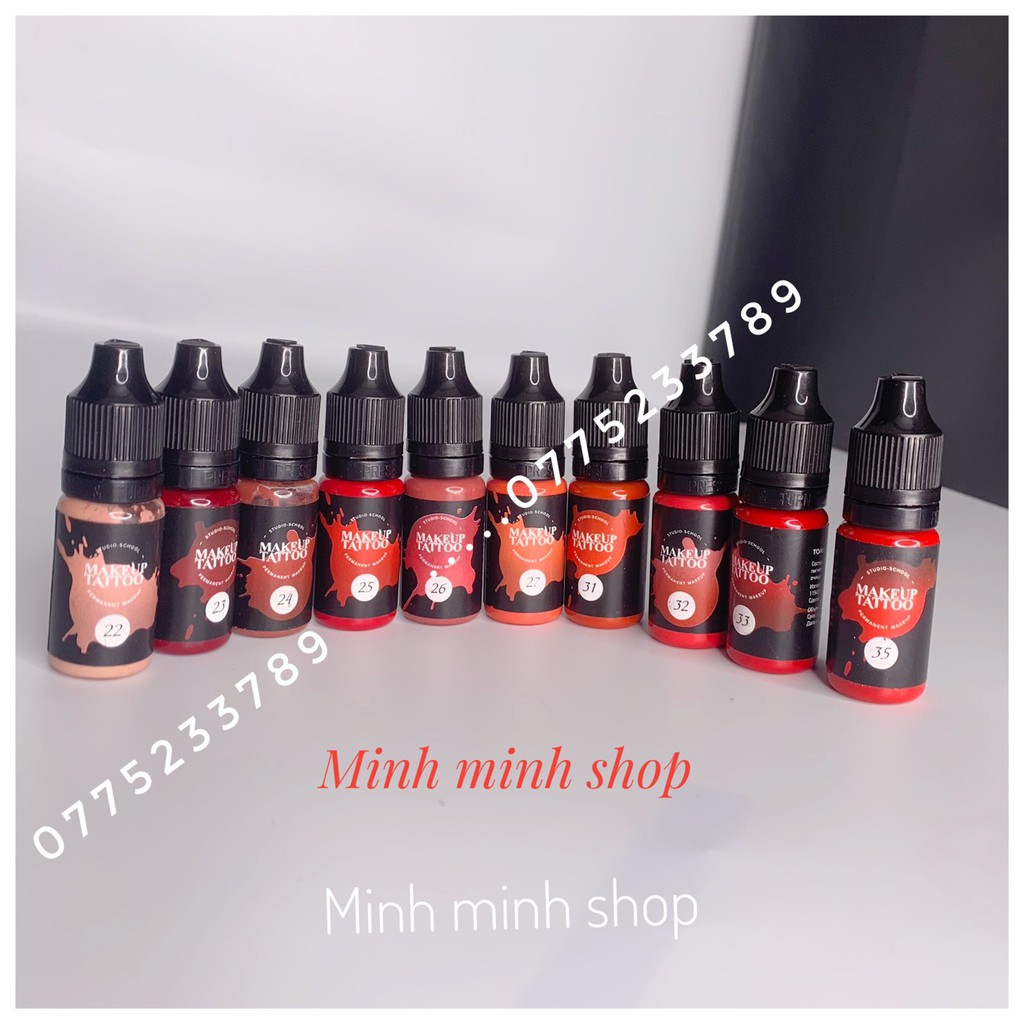 Mưc Mekup plus 15ml /mực phun xăm mày môi mí nhâp khẩu nga