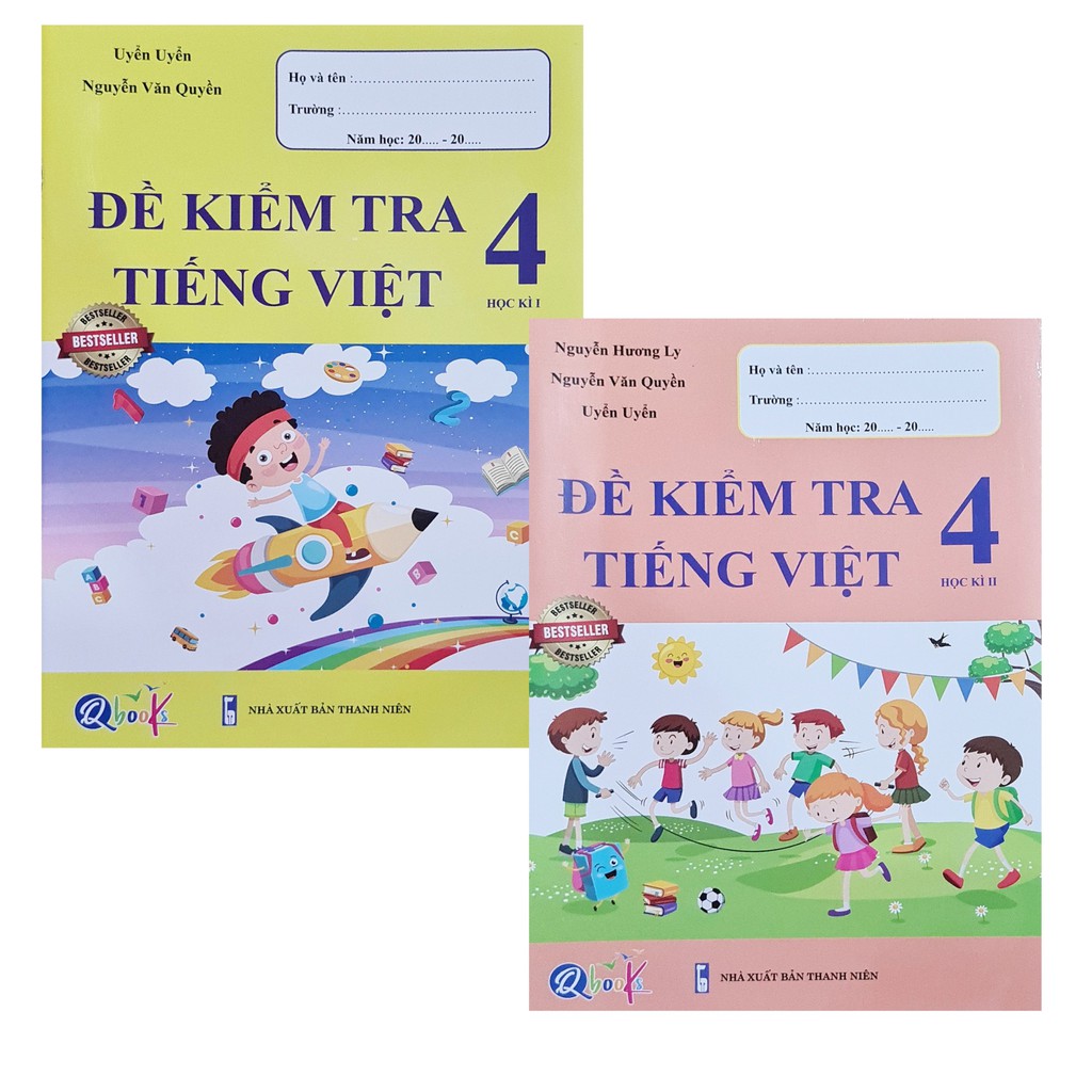 Sách - Combo 2 cuốn: Đề kiểm tra Tiếng Việt lớp 4 học kì 1 + 2