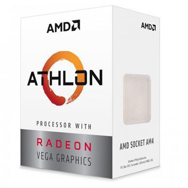 CPU AMD Ryzen Athlon 200GE 3.2 GHz / 5MB / 2 cores 4 threads / Radeon Vega 3 / socket AM4 / 35W