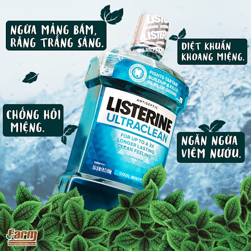 [Chính hãng][Có sẵn]Nước súc miệng Listerine Cool Mint 250ml