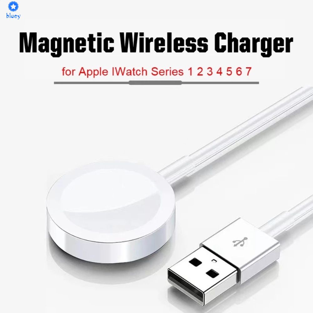 Di Động Thông Minh USB Đồng Hồ Từ Đế Sạc Không Dây Cho Các Dòng Đồng Hồ Apple 7/6/5/4/3/2/1 Cho Apple 【Bluey】