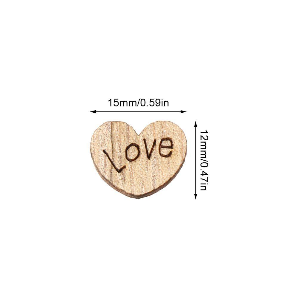 Set 100 Miếng Gỗ Hình Trái Tim Trang Trí Tiệc Cưới / Valentine