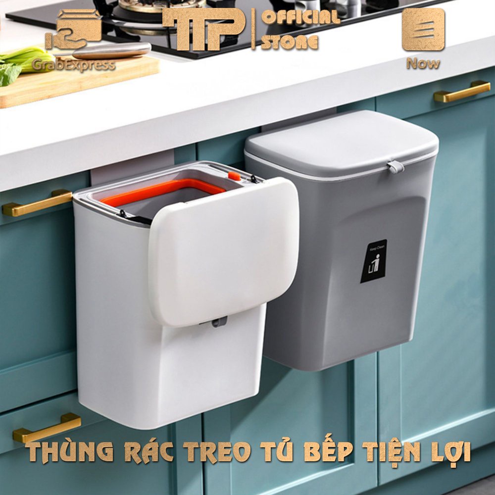 [Bán buôn] Thùng Rác Treo Tủ Bếp Phòng Tắm Có Nắp Thông Minh Tiện Lợi