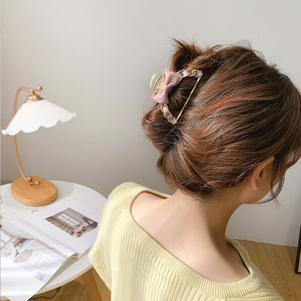 Kẹp tóc đính nơ thời trang nữ dễ thương