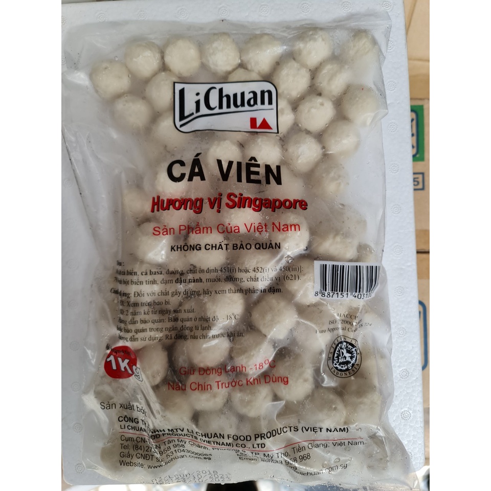 [Gói 1 Kg] CÁ VIÊN [VN] LICHUAN Fish Ball (halal) (nw5)
