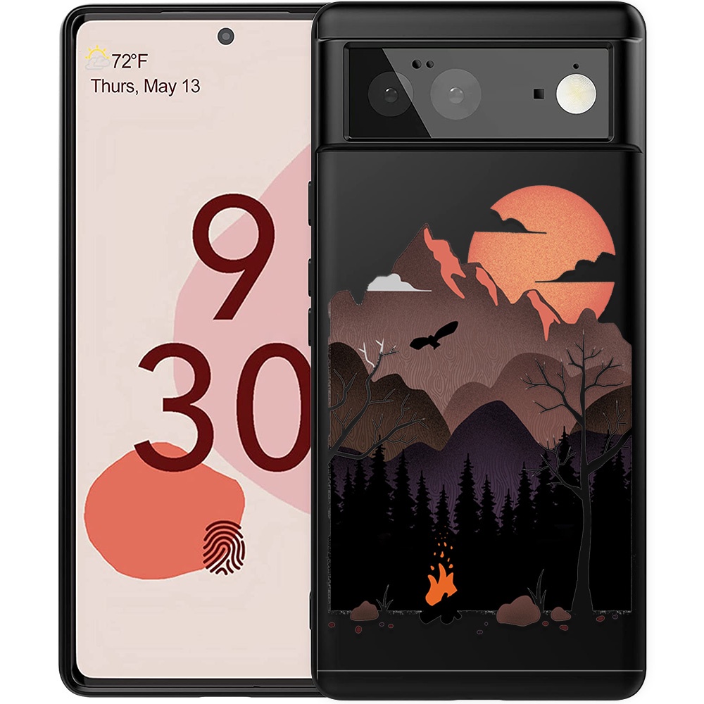 Ốp điện thoại mềm màu đen siêu mỏng họa tiết hoạt hình cho Google Pixel 6 Pro 3XL 5A 5G 3a XL 4A