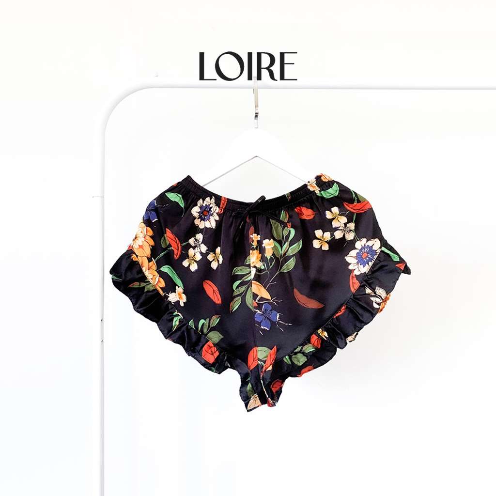 [Mã WABRLR131 giảm 10% tối đa 50K đơn 250K] Quần Short Mặc Nhà Hoa Nhún Bèo Loirechic LQD03