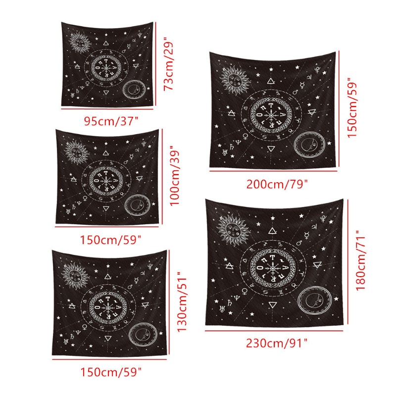 Thảm Trải Bàn Bài Tarot Altar Tarot Psychedelic Độc Đáo