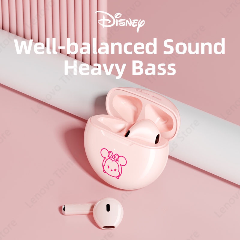 Tai nghe nhét tai không dây LENOVO F9 Disney bluetooth 5.2 âm thanh hifi tích hợp mi cờ rô tiện lợi
