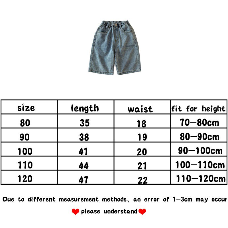 Quần short jean dáng rộng thiết kế thời trang mùa hè theo phong cách hàn quốc dành cho bé trai
