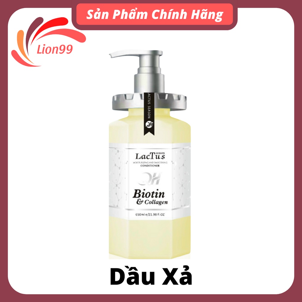 Dầu gội biotin lactus season ngăn gàu, giảm rụng tóc QH lactus season biotin collagen 650ml