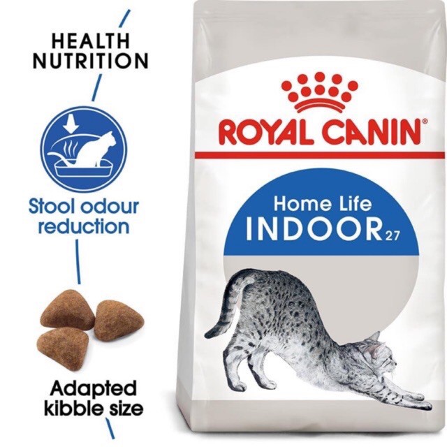 Đồ Ăn Cho Mèo Trưởng Thành - Hạt Khô Dinh Dưỡng Royal Canin Indoor Cao Cấp Cho Mèo Từ 1-7 Tuổi - Trọng Lượng 400G