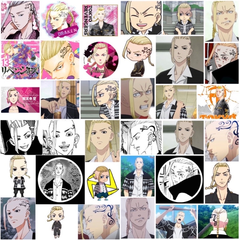 Sticker Ken Ryuguji 31 cái ép lụa khác nhau/ hình dán anime tokyo revengers takemichi