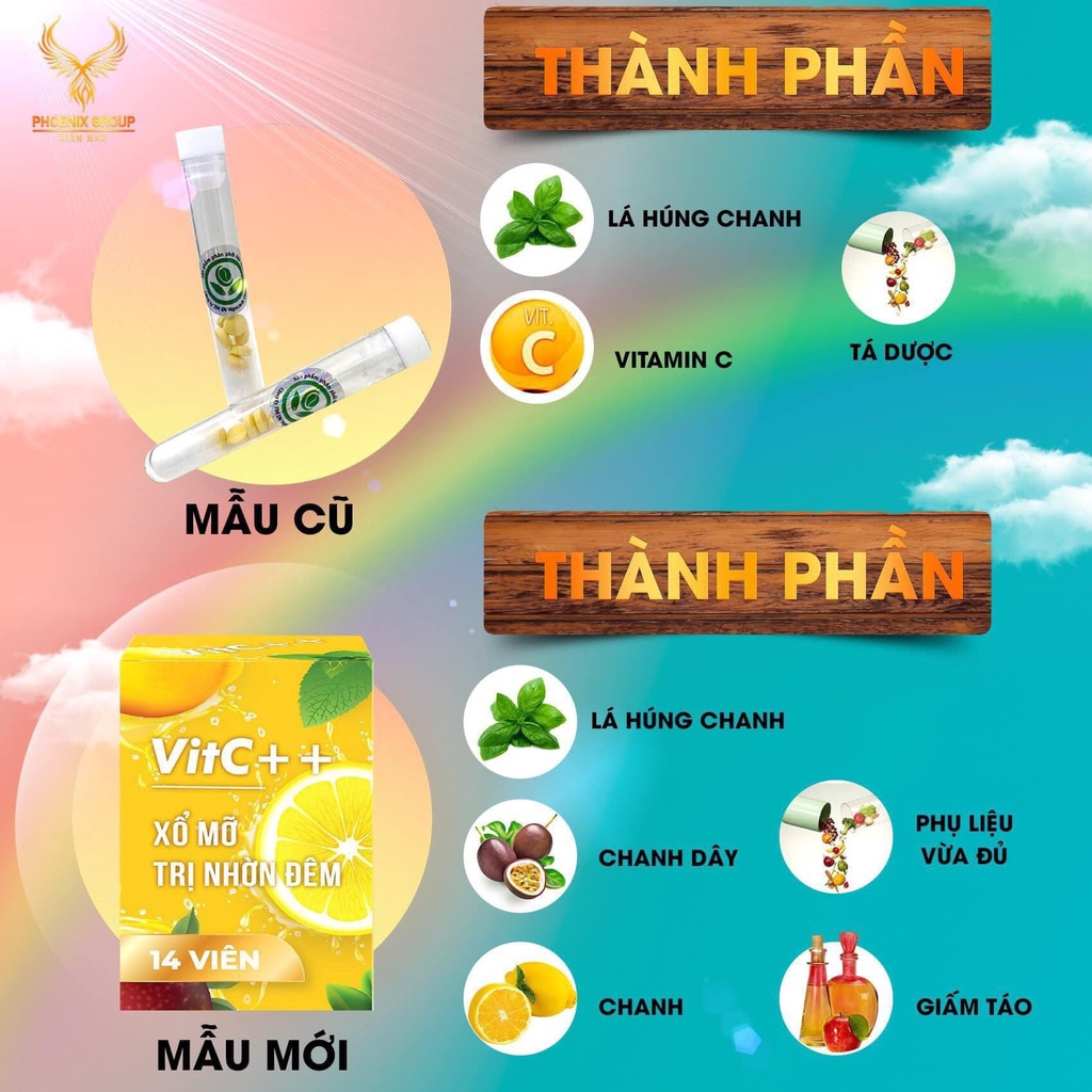 Viên Kẹo VitC siết eo 7 ngày hổ trợ X2 Hiệu Quả Giảm Cân