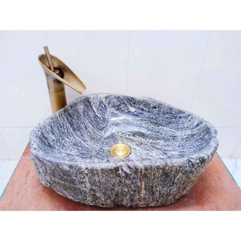 chậu lavabo đá vân mây tự nhiên | BigBuy360 - bigbuy360.vn