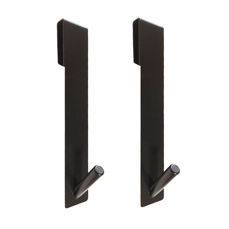 Set 2 Móc Treo Áo Khoác Bằng Thép Không Gỉ Gắn Phía Sau Cánh Cửa Không Cần Khoan