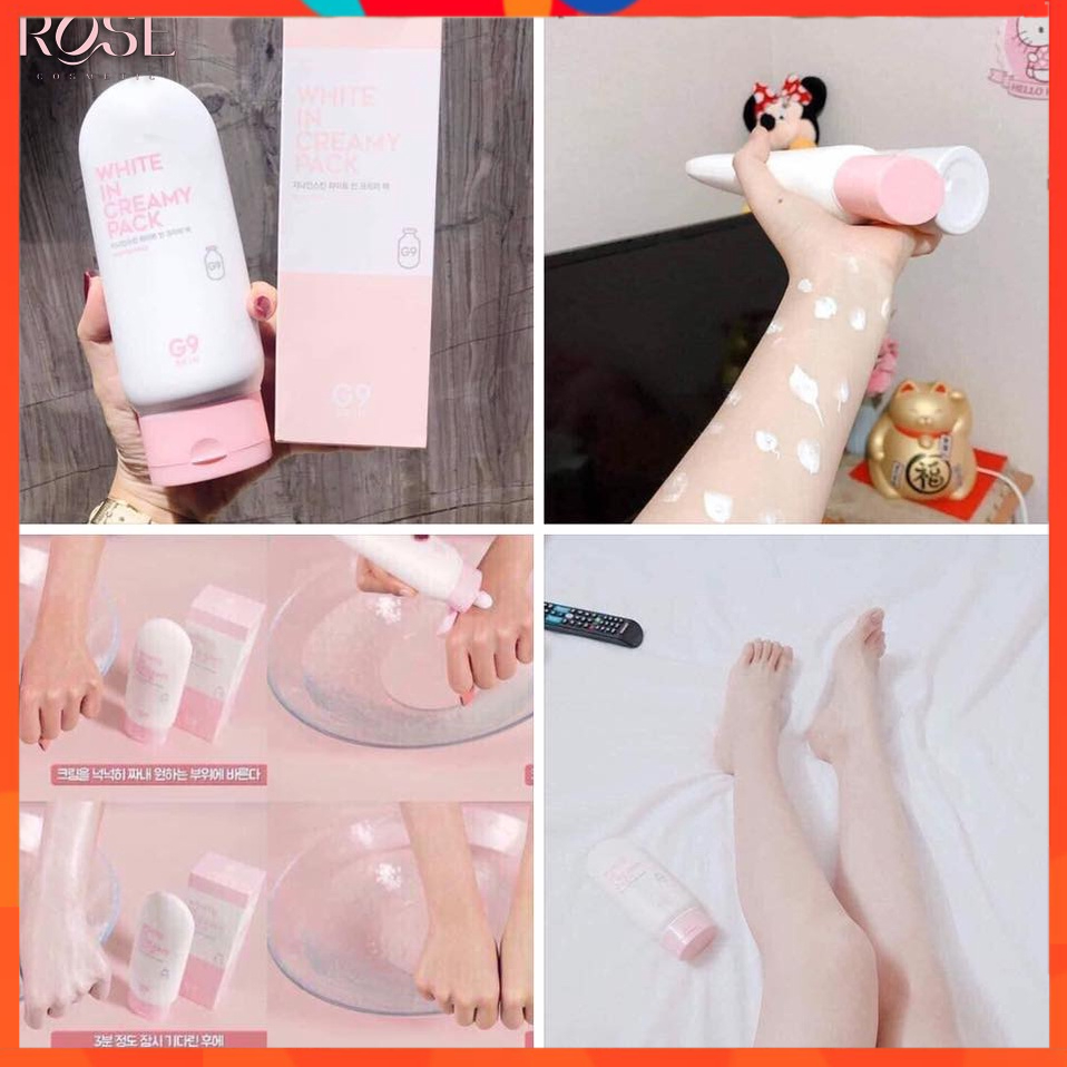 Kem Dưỡng Da Body G9. Dưỡng Ẩm, Dưỡng Thể, Trắng Da, Ủ Trắng Da Body Toàn Thân Skin White In Creamy Pack Whitening 200ml