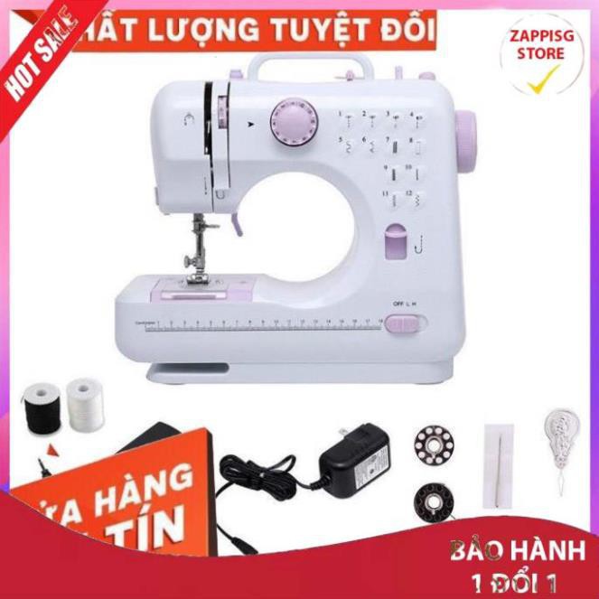 ✔️ TOP BÁN CHẠY  Máy May Mini Gia Đình FHSM505 12 Kiểu May, Có hỗ trợ  Vắt Sổ - Bảo hành 1 ĐỔI 1