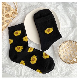 Tất Daisy Hoa Cúc Vàng Cổ Cao