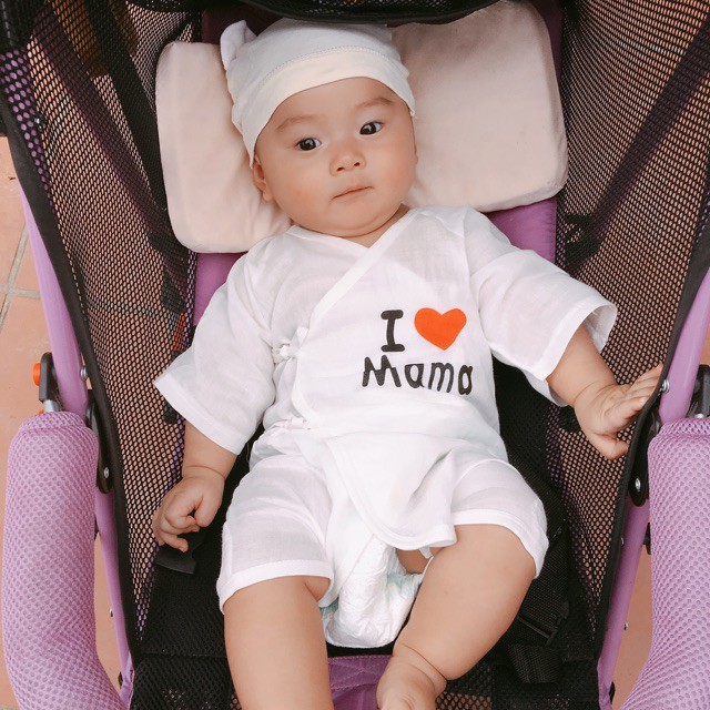 Bộ Body Cotton I Love Mama Papa Xuất Nhật