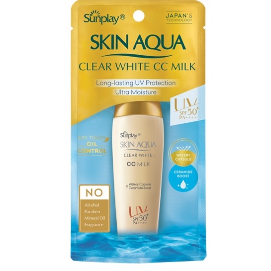 Sữa chống nắng tạo nền Sunplay Skin Aqua Clear White CC Milk SPF50 25g