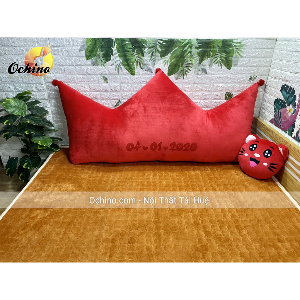 Gối Tựa Đầu Giường Vương Miện Mẫu Mới size 1m6-75 hàng Handmade Cao Cấp Loại 1