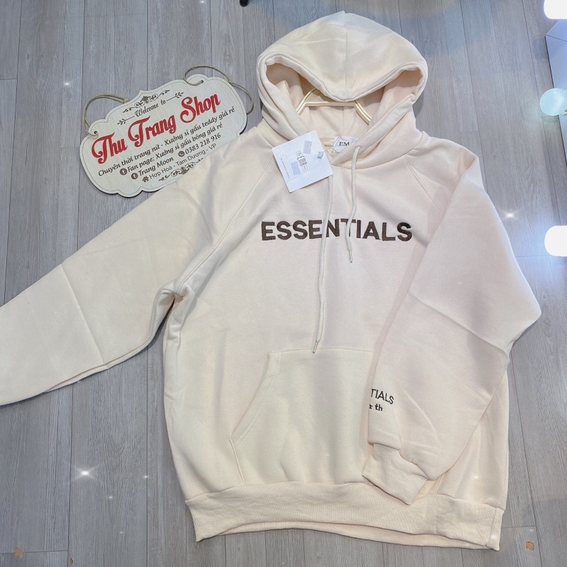 Áo nỉ Hoodie essential , áo nỉ bông hoodie unisex nam nữ loại 1 kèm ảnh thật shop tự chụp | BigBuy360 - bigbuy360.vn