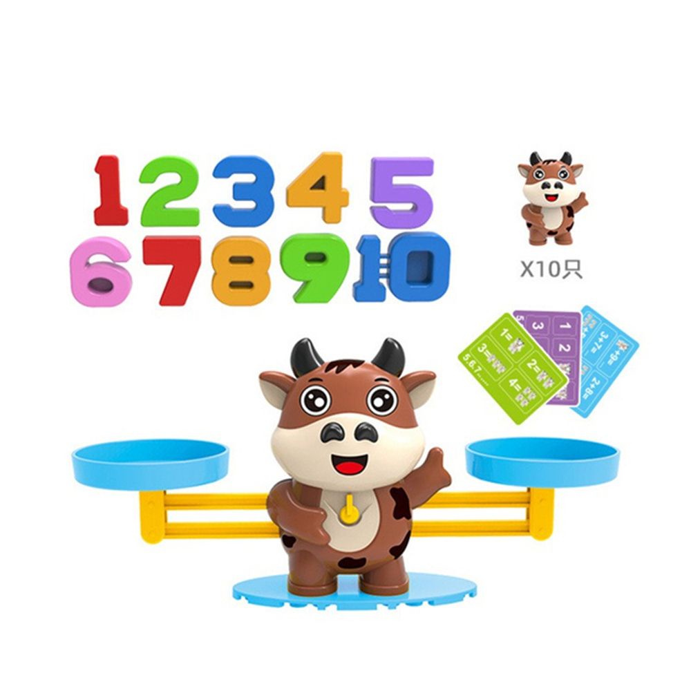 MIQUEL Kids Toy Educational Math Toy Teaching Material Number Board Game Smart Monkey Balance Scale Parent-child Game Digital Board Game Gift Learning Toys Educational Toy Cartoon Animals Math Toy