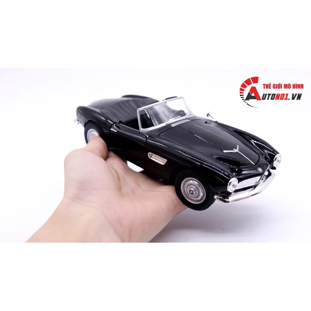 MÔ HÌNH XE CỔ BMW 507 CONVERTIBLE BLACK 1:24 WELLY 7448