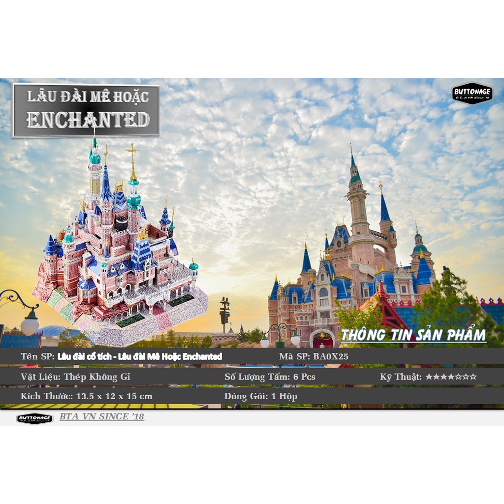 Mô Hình Lắp Ráp 3d Lâu đài cổ tích - Lâu đài Mê Hoặc Enchanted