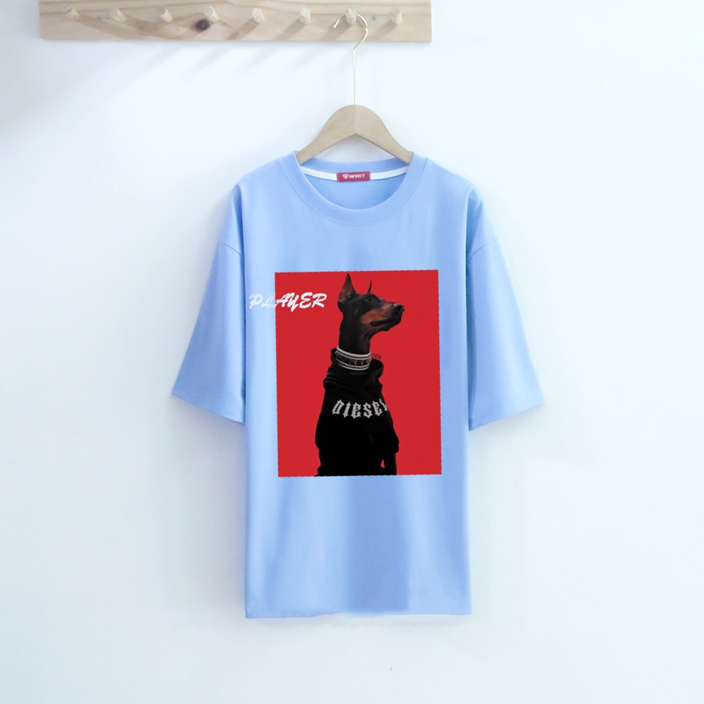 Áo phông , áo thun Mikenco Doberman in hình chú chó chất liệu cotton cao cấp fom dáng unisex hottrend 2022.