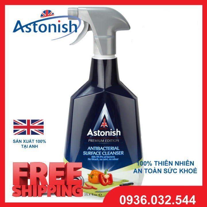 Astonish-Dung dịch sát khuẩn vệ sinh tủ lạnh , đồ chơi, khu vực bếp Astonish C9228- Thương Hiệu Anh Quốc