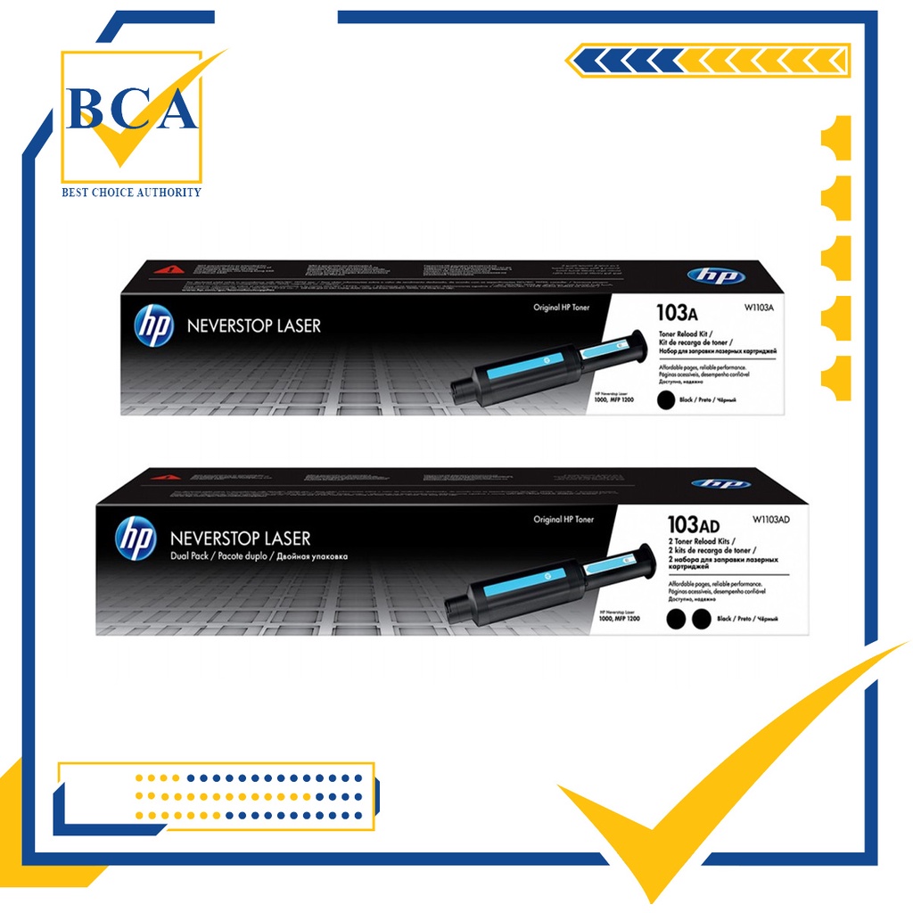 Mực in HP 103AD Dual Pack Black Original Neverstop Laser Toner Reload Kit  mực đôi