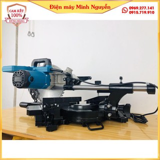 Máy cắt nhôm Classic đường kính 255mm -có nghiêng -thanh trượt 34cm -kèm lưỡi cắt gỗ