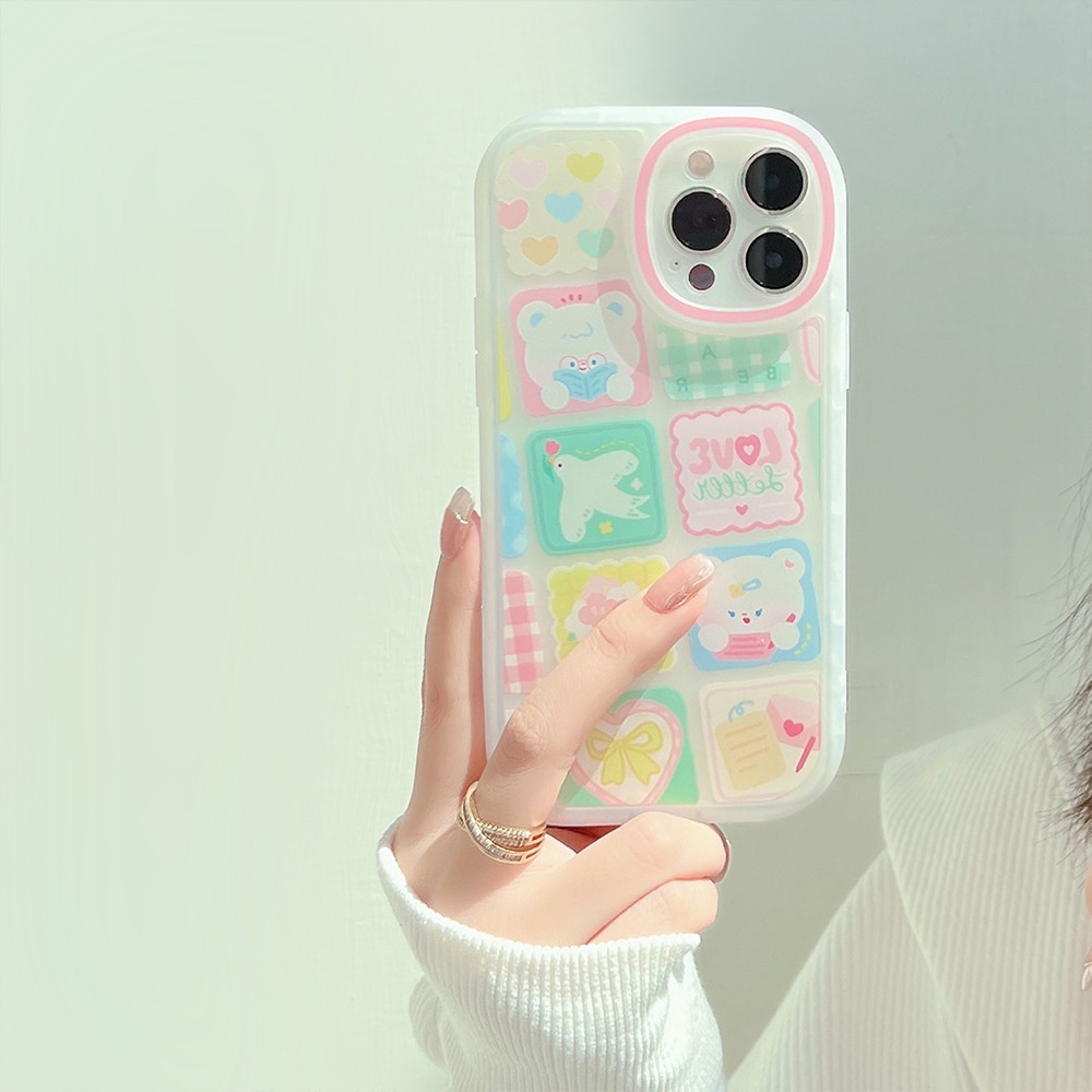 Ốp lưng iphone Ốp Điện Thoại Mềm Trong Suốt In Hình Thỏ Hoạt Hình Dễ Thương Cho iphone13promax Apple 12 11 xr xs 8p Dinuo case