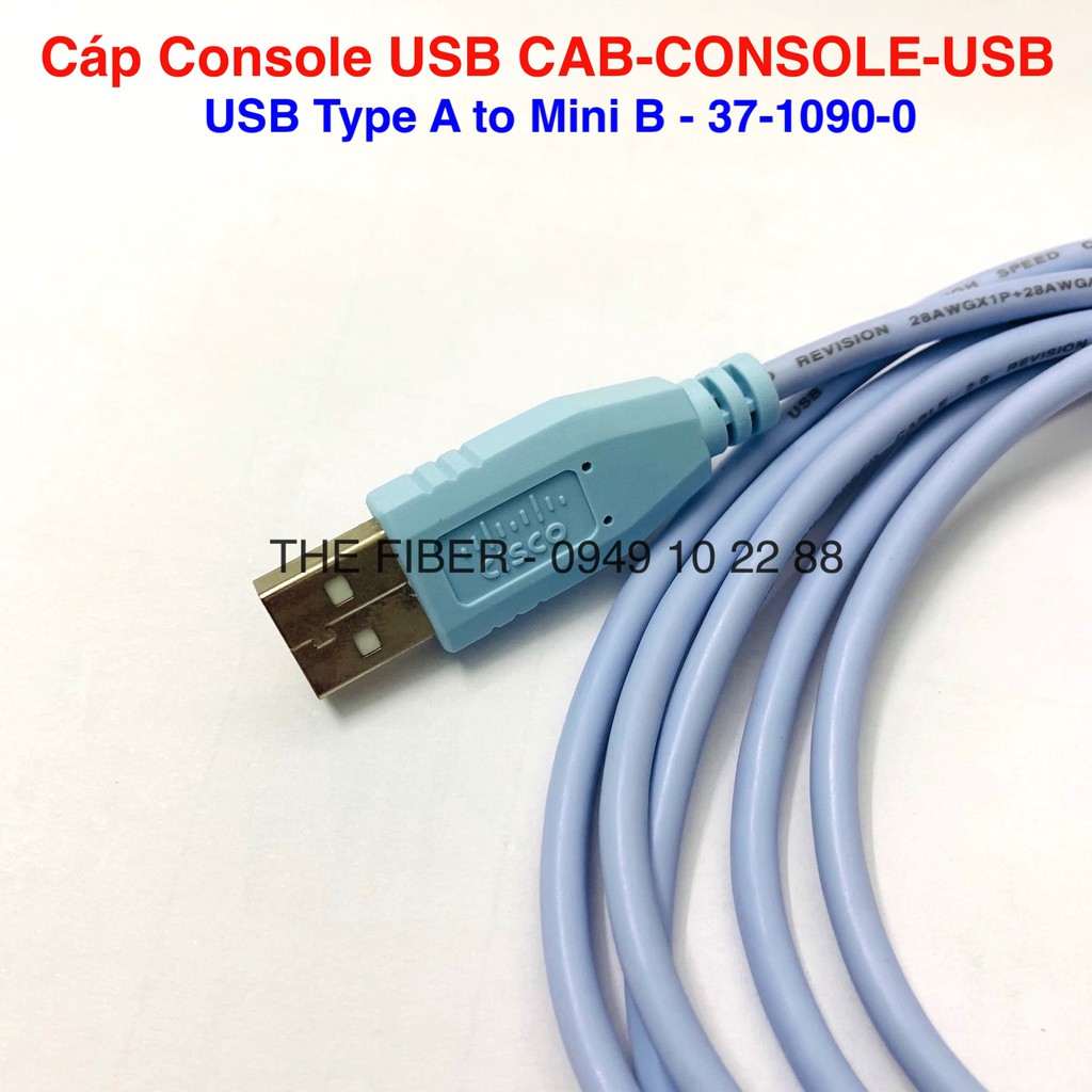 Cáp console Cisco 37-1090-01 USB Type A sang USB type B dài 1.8M (6FT)