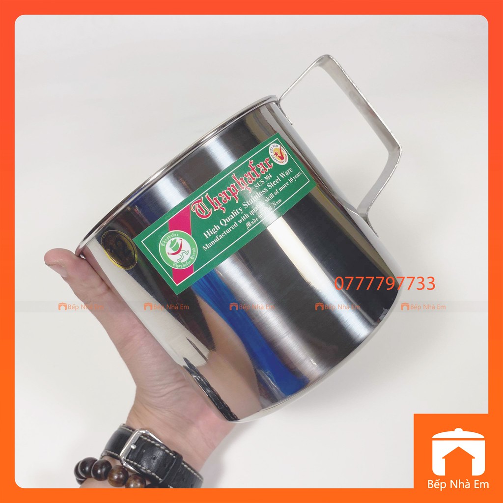 Ca Uống Nước Inox 304 Cao Cấp 12cm - Hàng Việt Nam Sản Xuất