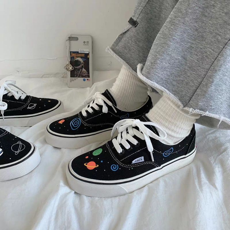 Giày ullzang họa tiết vũ trụ có ảnh thật shop tự chụp