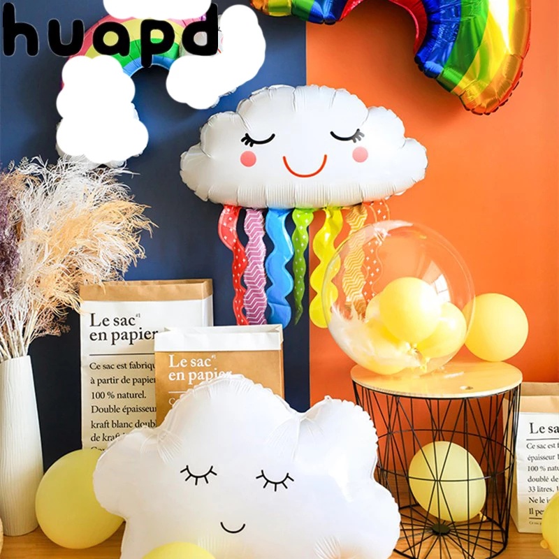 Bong Bóng Lá Nhôm Hình Hoa Hướng Dương Mặt Cười Đám Mây Cầu Vồng Trang Trí Tiệc Sinh Nhật / Đám Cưới Cho Bé