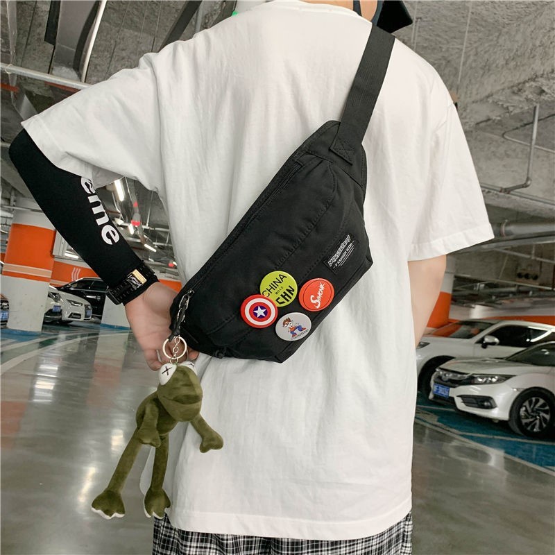 [Túi Bao Tử Đeo Chéo] [Túi đeo chéo unisex đi du lịch phong cách quai ngang ulzzang gắn khuy captain siêu cute 2021] | BigBuy360 - bigbuy360.vn