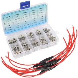 Vỏ Cầu Chì Đế Cầu Chì Ống Kích Thước 5x20mm, 6x30mm Có Dây Nối